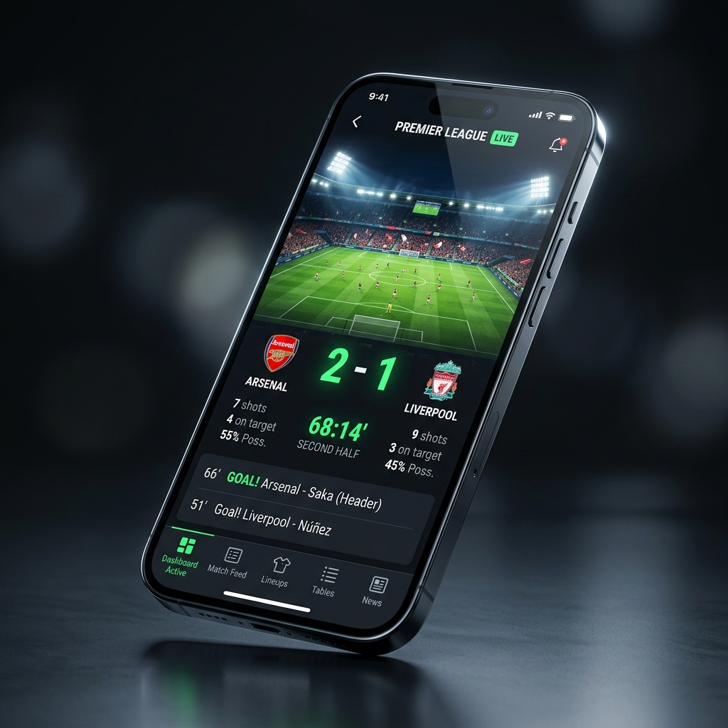 MatchCenter App Mockup